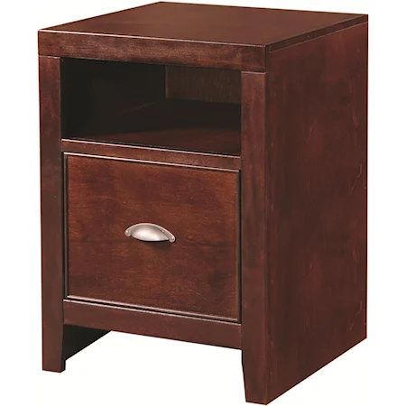 File Cabinet with One Letter-Size File Drawer & One Open Cubbyhole